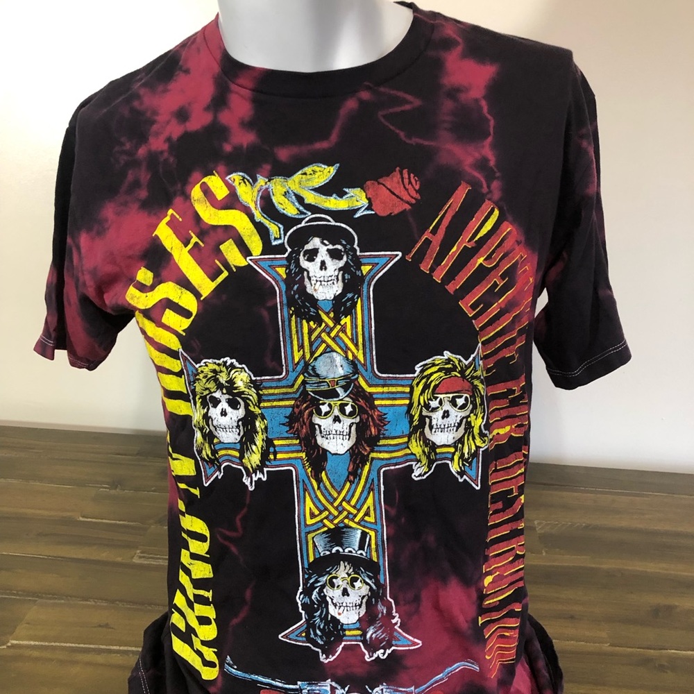 Guns n Roses tied dyed t shirt size large